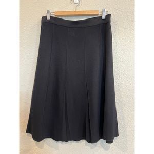 Exclusively Misook Black Midi Skirt Size XL a258